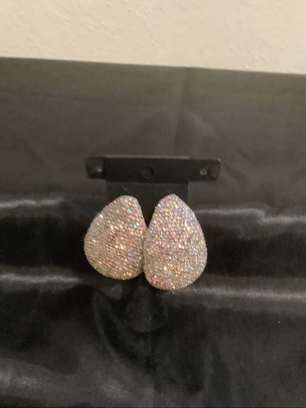 Sparkling Teardrop Crystal Statement Earrings -